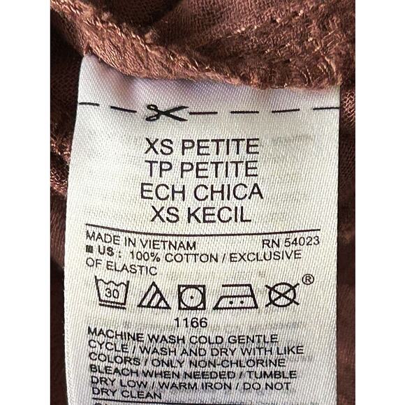 Old Navy Loose Fit Adjustable Strap Wide Leg Brown Jumpsuit XS Petite - Picture 6 of 6